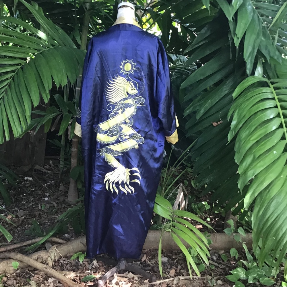 Satin Reversible Chinese Robe - Picture 8 of 10